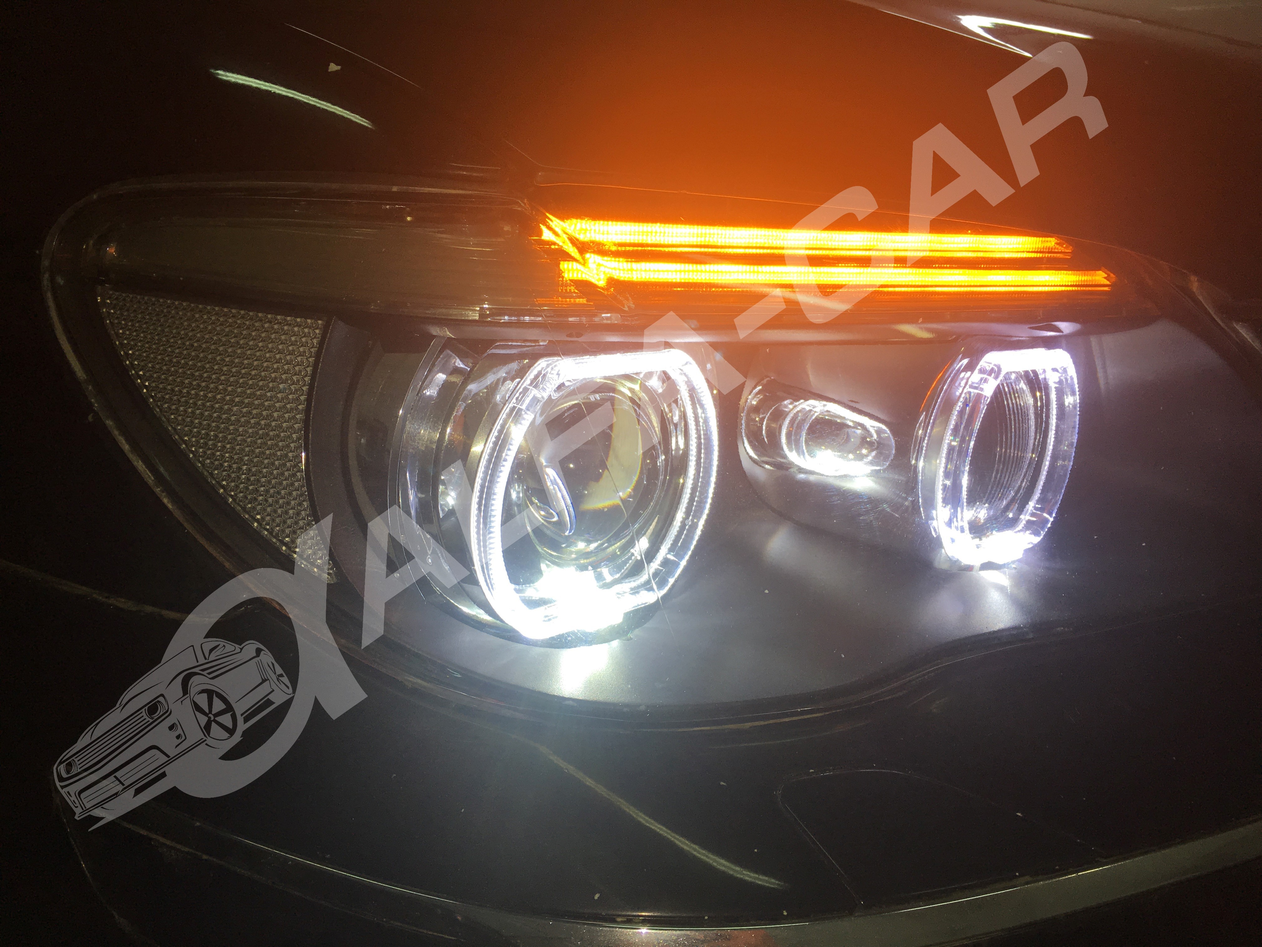 Ангельские глазки лампочки BMW 5, 6, 7, X5 (синий свет)