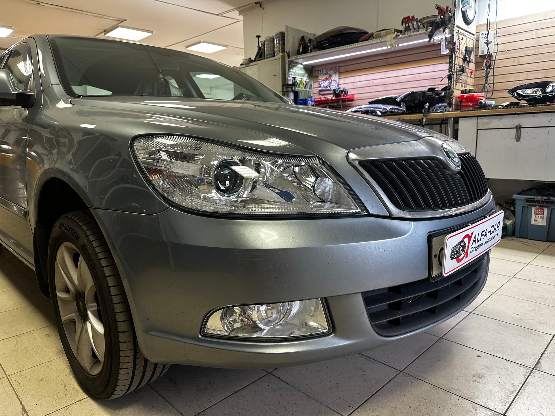 Skoda Octavia — замена линз в Alfa-Car, фото 16