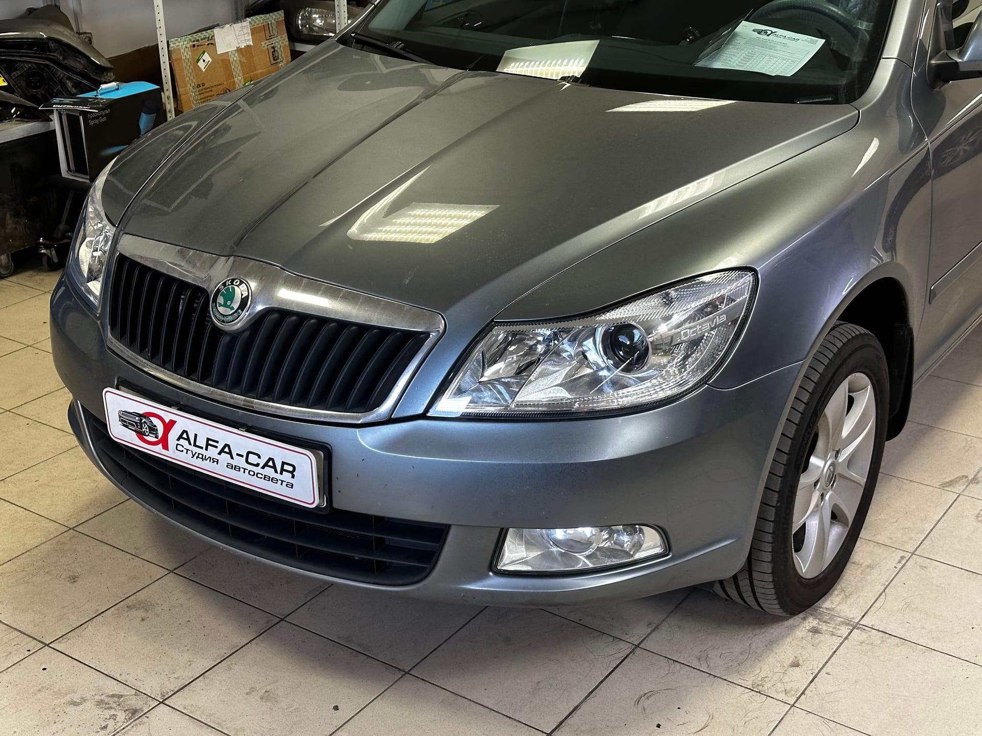 Skoda Octavia — замена линз в Alfa-Car, фото 19